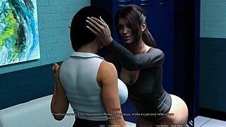 hey wanna watch anna's huge tits bounce in office hentai while fingering her hairy pussy?