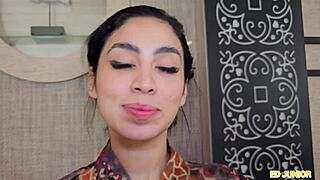 Ed Junior Pounds Bareback Japanese Nyotaimori Ass On Red And Sheer!