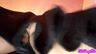 Thick PAWG Latina's hairy pussy squats upskirt right on your face for facesitting domination