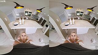 blonde wife cheats with milkman right under hubby's nose