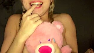 Aria Banks Kneels for Multiple Facial Cumshots After Petite Blowjob Skills