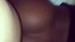 Black couple pounds intense backshots with her fat ass bent over begging for more