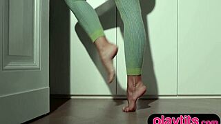 gorgeous petite teen strips off clothes rips to tease perky small tits and ass 🍑✨