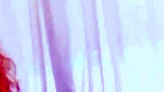 blonde lesbian lounges on bed reading then spreads legs for hungry cunt licking