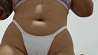 her big pussy lips dominate as she flashes and smothers friend in facesitting fetish