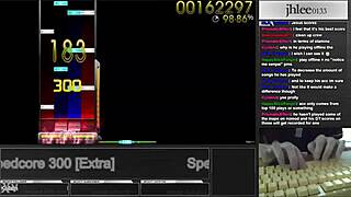 Korean osu player jhlee0133 fingers herself during speedcore gaming frenzy