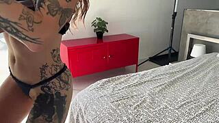 amateur teen's tight pussy and ass get demolished by muscular bodybuilder's monster cock in rough garage quickie