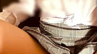 Argentinian Latina model nympho spreads legs for boss in miniskirt missionary perfect athletic body