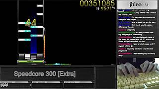 Korean osu player jhlee0133 fingers herself during speedcore gaming frenzy