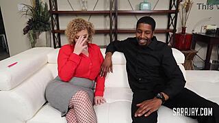 Naughty Sara Jay Deepthroats Then Rides Big Black Cock Hard