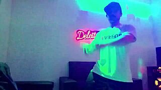 Horny latina fucks stranger cock through gloryhole anal creampie fills her pussy