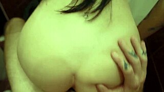 cutie bends over in public toilet for raw creampie no condom 😈💦