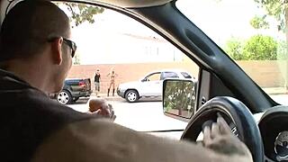 suggestive stacked tanya james bends for deep doggy pounding