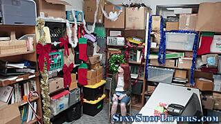 Ginger teen caught sucking shoplifter's cock in hd reality! Facial blast explodes on her face.