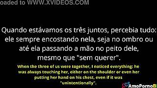 brazilian milf watches husband assfuck her big ass friend up close