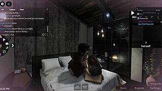 White bitch plays Roblox condo game to get BLACKED by big black monster cock