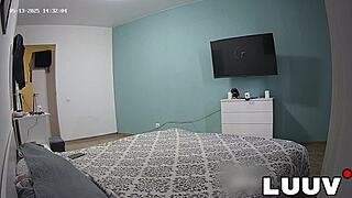 luuv's two skinny teen maids flash and fuck in homemade bedroom uniforms