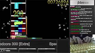 Korean osu player jhlee0133 fingers herself during speedcore gaming frenzy