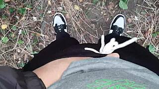 omg risky forest masturbation feels so good out here in nature... gonna cum!!