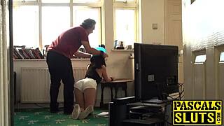 Teen subslut spanked bound fucked hard by dom male!!