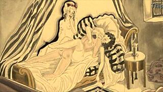 vintage erotic hairy retro drawings