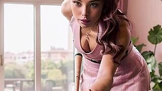 Hey, the cougar wraps up her leather exit interview with steamy teen action