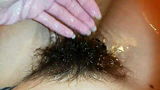 hairy BUSH underwater close-up super hairy PUSSY fetish