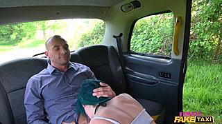 Her tight ass gets pounded raw by australian monster cock in fake taxi backseat hardcore cumshot