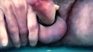 dude stroking cock with tight latex gloves n ring feels sooo intense series 😈🔥