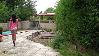 beauty with pimply ass stepsis needs your huge facial load outdoors