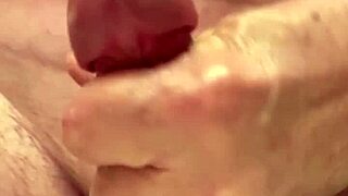 65-Year-Old Granny Jerks Cock In Slow Motion Until Massive Cum Blast