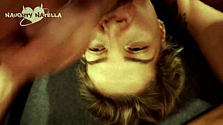 Naughty wife Natella services husband with deepthroat blowjob rimjob and creampie