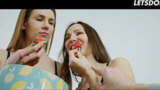 feel the passion as pornstars lilu moon and melissa benz share a sensual day of lesbian kissing licking moaning