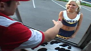 Kacey Jordan Stuff Mouth with Ice Cream Then Fucks Shaved Pussy