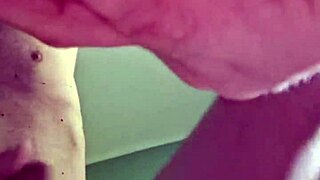 teresa jones gives a sneaky blowjob right on the toilet