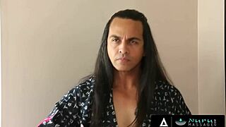 nuru oiled 3some voyeur owner jerks to client massage fingering