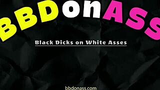 shy petite blonde gags on big black cock deepthroat