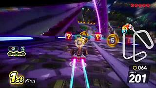 extra thicc brazilian miku shakes huge ass in sonic racing crossworlds frenzy!