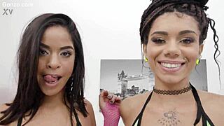 whoa these filthy anal sluts natasha rios and mih ninfetinha go zero pussy for dap slamming 😈🍑💦