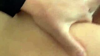 Tiny petite teen feels huge cock stretch her face and narrow pussy wide open