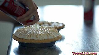 horny brunette teen licks and fingers her lesbian friend's wet pussy