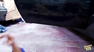 Slut ass slammed rough by guy car fair chaos!