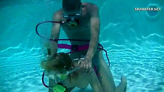 cum blasts everywhere in pool from cruz's steamy underwater blowjobs