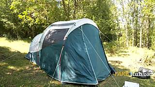 i found stuck blonde mon in forest pussy ready