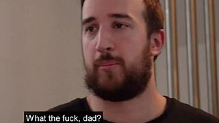 whoa fat old dude sneaks fuck with son's hot young girlfriend 😈