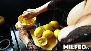 Busty stepmom caught banging young stepson hard!