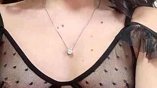 Shemale Makeup Tease with Hair Fix Craving Ass Fuck and Deep Creampie Cum Inside