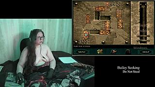 bbw brunette uncovers naked secrets in old clock game playthrough part 2