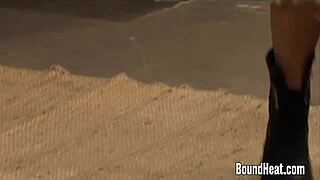 Madame punishes bound lesbian slaves hard