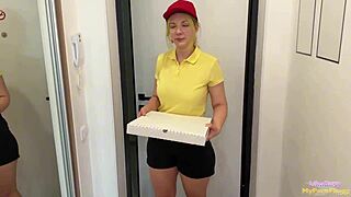 Roughly Fucked Petite Pizza Delivery Girl's Tight Wet Pussy Pov Cowgirl Doggystyle